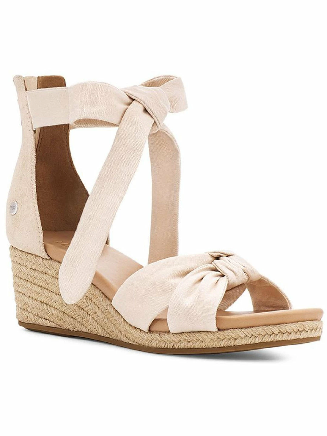 Budget ⌛ Ugg Yarrow 👩 Womens Suede Canvas Wedge 🩴 Sandals ⌛