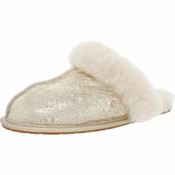 Best Sale ✔️ Ugg Scuffette II 👩 Womens Leather Faux Fur Lined Mules 👍