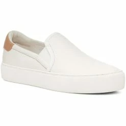 Discount 🛒 Ugg Cahlvan 👩 Womens Leather Slip On 👟 Sneakers ⌛