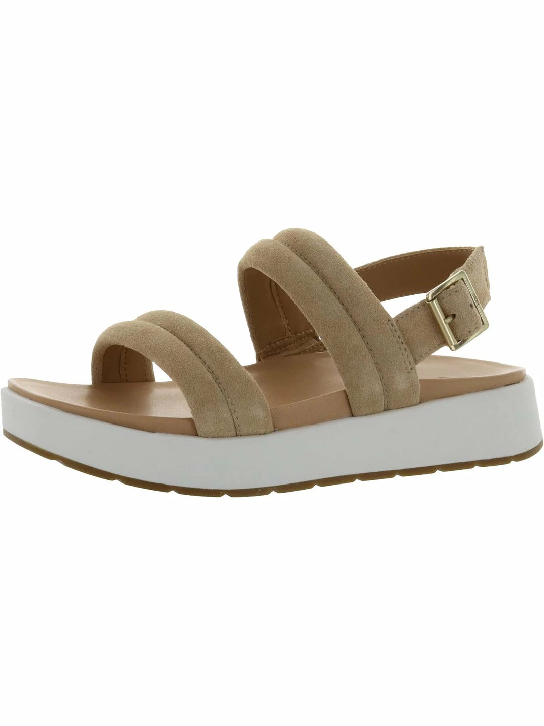 Outlet 🎁 Ugg Lynnden 👩 Womens Suede Square Toe Wedge 🩴 Sandals 😍
