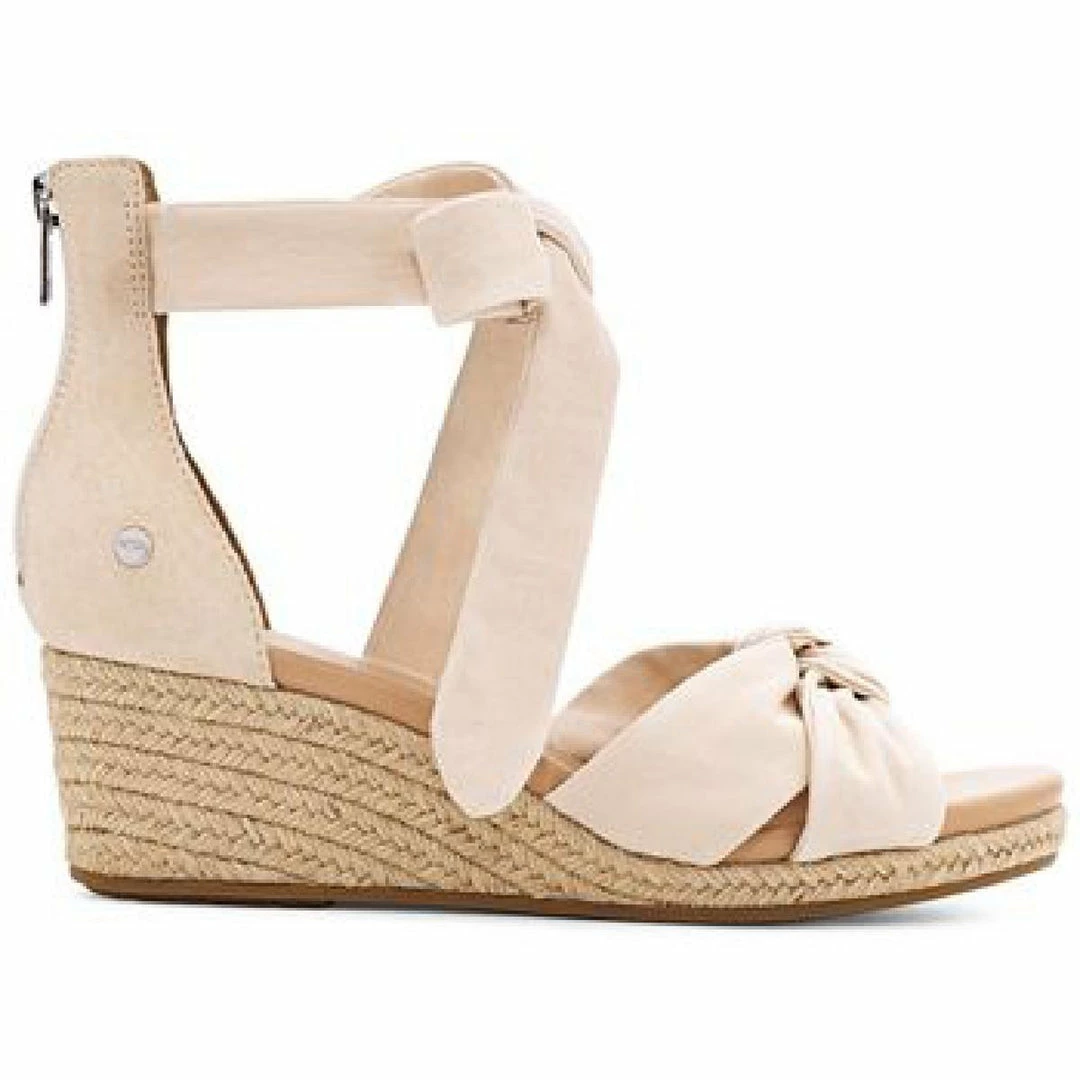 Budget ⌛ Ugg Yarrow 👩 Womens Suede Canvas Wedge 🩴 Sandals ⌛ - Image 2