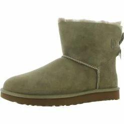 Cheap โค๏ธ Ugg Mini Bailey Bow II ๐ฉ Womens Suede Shearling Winter ๐ฅพ Boots ๐