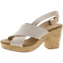 Discount โค๏ธ Toms Ibiza ๐ฉ Womens Leather Trim Cork Platform ๐ฉด Sandals ๐คฉ