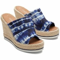 Best Sale ๐ Toms Monica ๐ฉ Womens Canvas Slip On Wedge ๐ฉด Sandals ๐