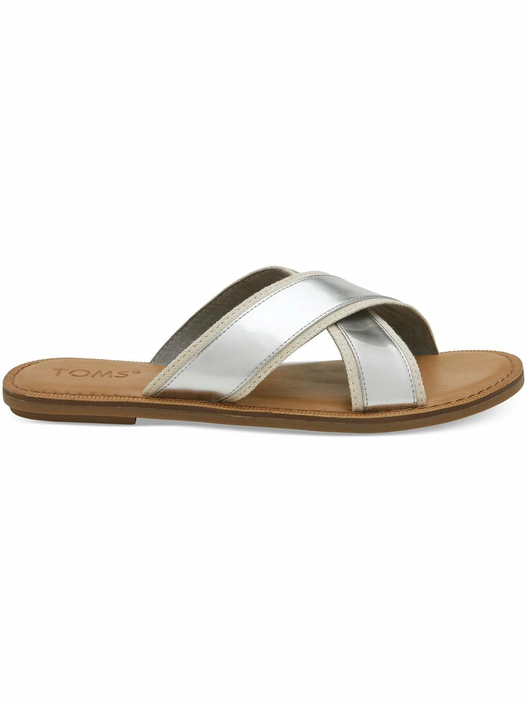 Coupon 😉 Toms Viv Slide 🩴 Sandal 👩 Womens Woven Flat Slide 🩴 Sandals 😉 - Image 4