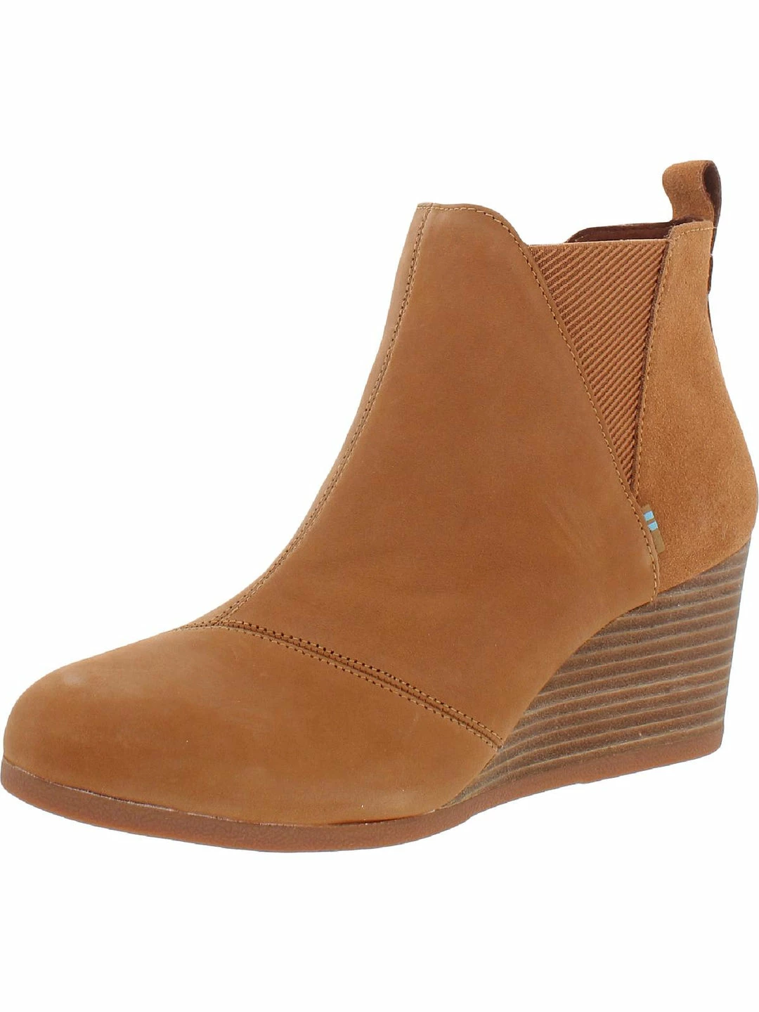Coupon 👍 Toms Kelsey 👩 Womens Mixed Media Wedge 🥾 Boots 👏