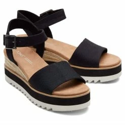 Cheap ๐ Toms ๐ฉ women Diana Wedge in Black ๐งจ