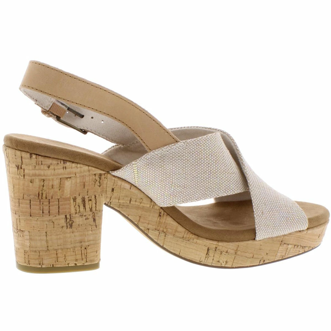 Discount ❤️ Toms Ibiza 👩 Womens Leather Trim Cork Platform 🩴 Sandals 🤩 - Image 2