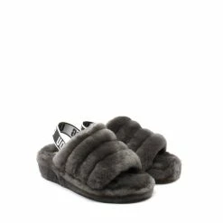 Best Sale 👍 Ugg 👩 women Fluff Yeah Slipper in Charcoal 🔥
