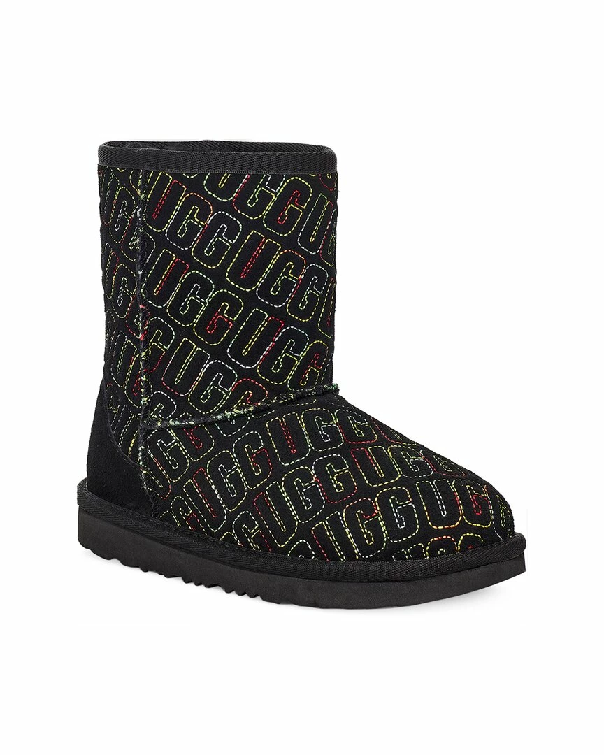 Cheapest โ๏ธ kids UGG Classic II Graphic Stitch Suede Boot ๐