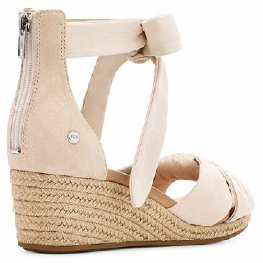Budget ⌛ Ugg Yarrow 👩 Womens Suede Canvas Wedge 🩴 Sandals ⌛ - Image 3