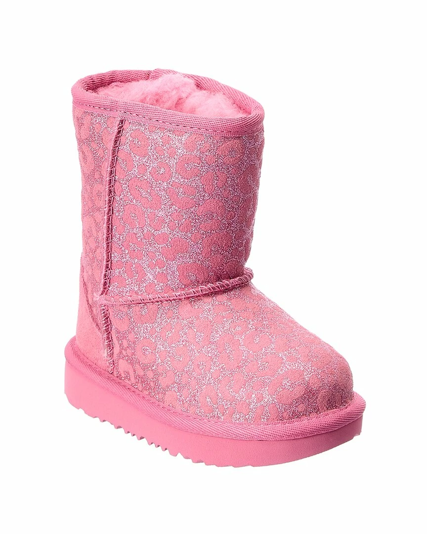 Wholesale ๐คฉ kids UGG Classic II Glitter Leopard Suede Boot ๐