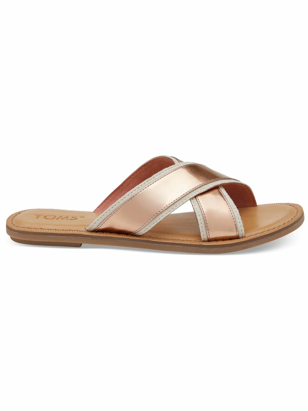 Coupon 😉 Toms Viv Slide 🩴 Sandal 👩 Womens Woven Flat Slide 🩴 Sandals 😉 - Image 5