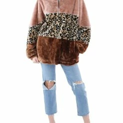 New 🧨 Ugg Elaina 👩 Womens Animal Print Warm Faux Fur 🧥 Coat ❤️