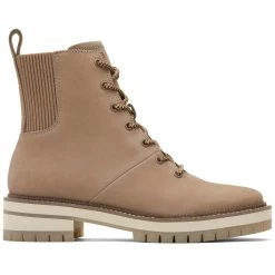 Flash Sale 👏 Toms Frankie 👩 Womens Nubuck Lug Sole Combat & Lace-up 🥾 Boots 👏
