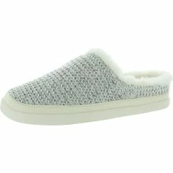 Coupon 🔔 Toms Sage 👩 Womens Sweater Knit Faux Fur Lined Scuff Slippers 😍