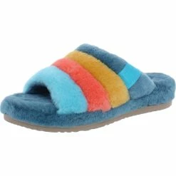 Deals 😀 Ugg Fluff You Stripes Mens Open Toe Slip On Slide 🩴 Sandals 😀