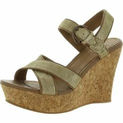 Best Sale ๐ Ugg Jazmine ๐ฉ Womens Suede Shimmer Wedge ๐ฉด Sandals ๐